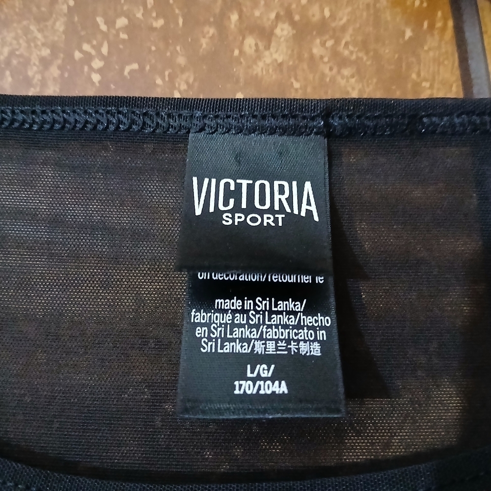 Victoria's Secret Sport Mesh 'Love To Workout' Tee Size L - Picture 2 of 7